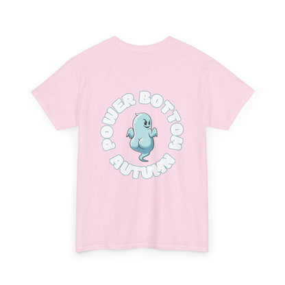 'Power Bottom Autumn' Blue Ghost // Playful Unisex Heavy Cotton Tee