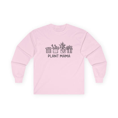Plant Mama // Long Sleeve Tee - Unisex Cotton Shirt for Plant Lovers