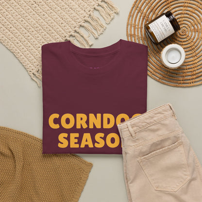 Funny Corndog Season // Unisex Heavy Cotton Tee | Perfect for Food Lovers and Festivals