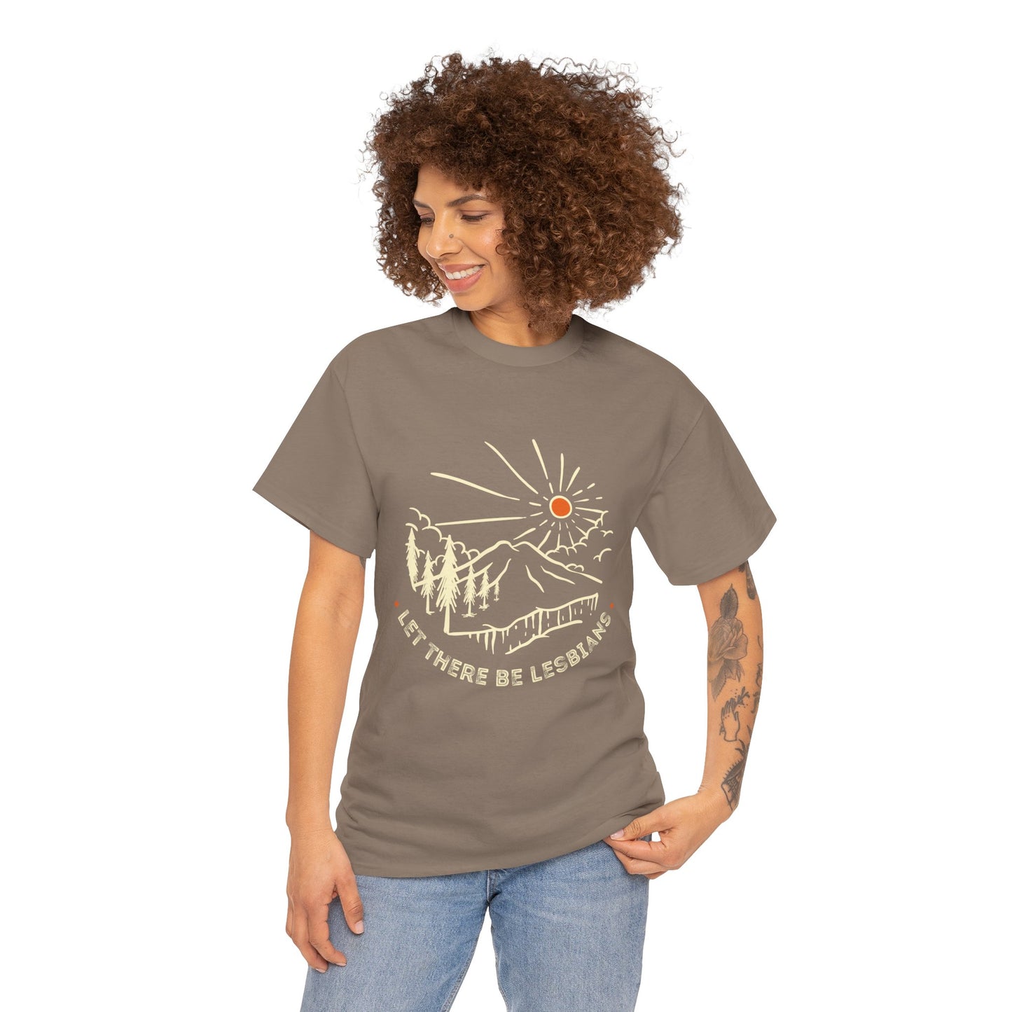 Let There Be Lesbians // Unisex Heavy Cotton Tee - Pride Fashion Statement T-Shirt