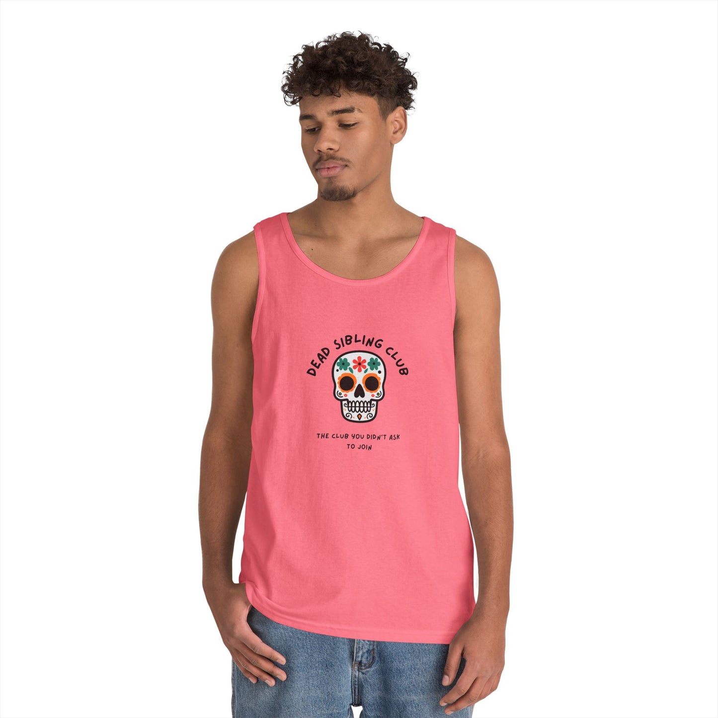 Dead Sibling Club Skull // Unisex Heavy Cotton Tank Top