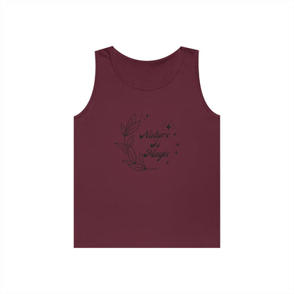 Nature is Magic // Unisex Heavy Cotton Tank Top -  Design for Outdoor Lovers