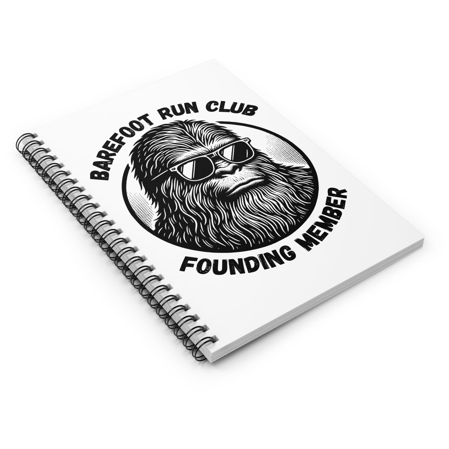 Barefoot Run Club Founding Member // Spiral Notebook - Ruled Line