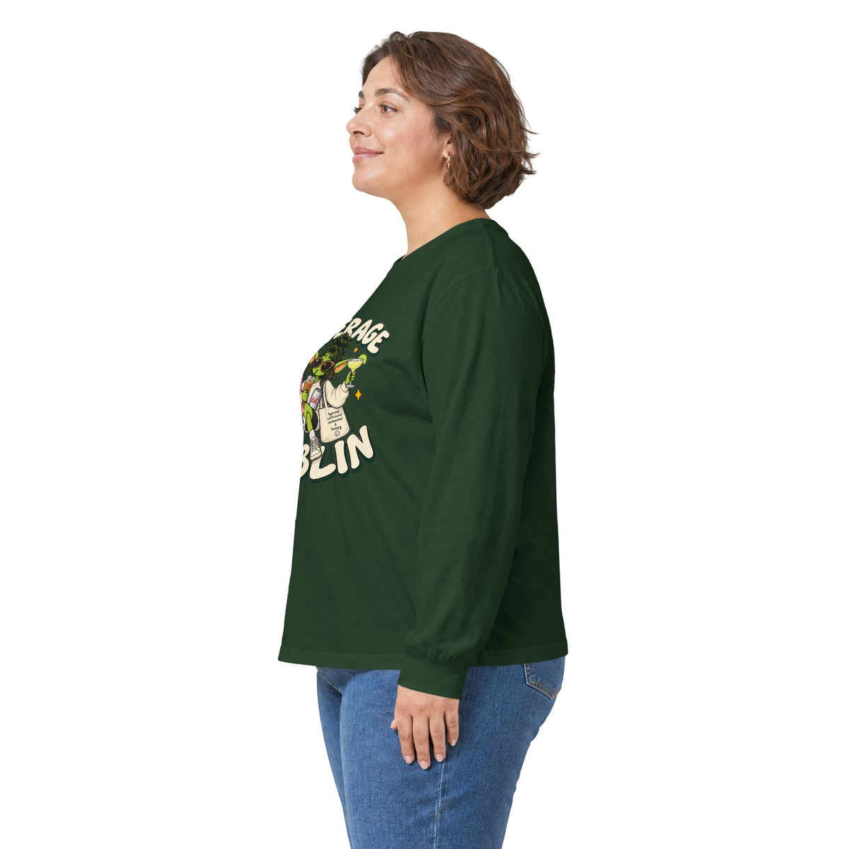 Beverage Goblin Long Sleeve T-Shirt — Cute Retro Drink Lover Tee