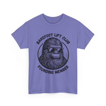 Bigfoot Founding Member of the Barefoot Lift Club // Unisex Heavy Cotton Tee - Founding Member Sasquatch Design