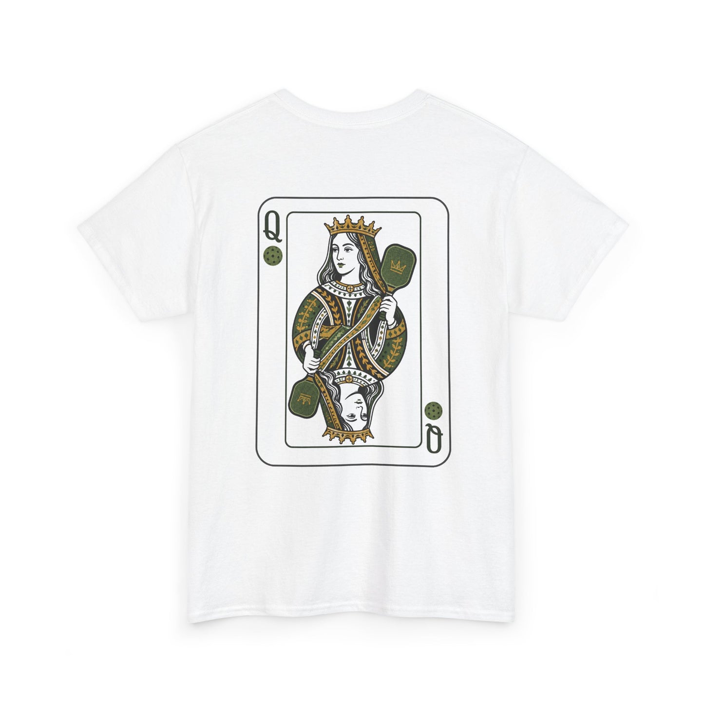 Pickleball - Queen of the Court - Vintage Playing Card Graphic T-Shirt