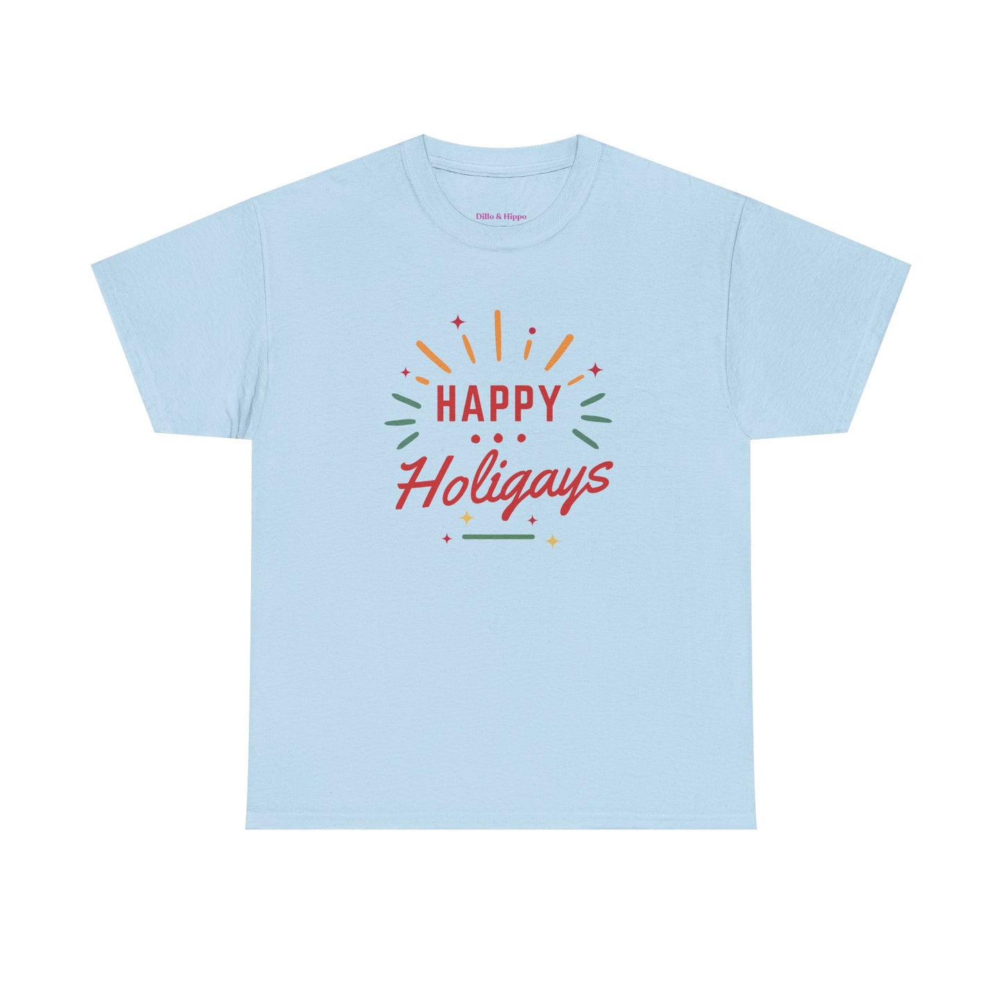Happy Holigays Simple Unisex Heavy Cotton Tee