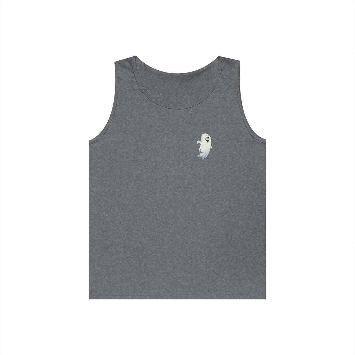 Power Bottom Autumn - White Ghost // Unisex Heavy Cotton Ghost Theme Tank Top - Fall Vibes