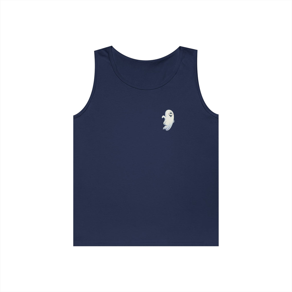 Power Bottom Autumn - White Ghost // Unisex Heavy Cotton Ghost Theme Tank Top - Fall Vibes