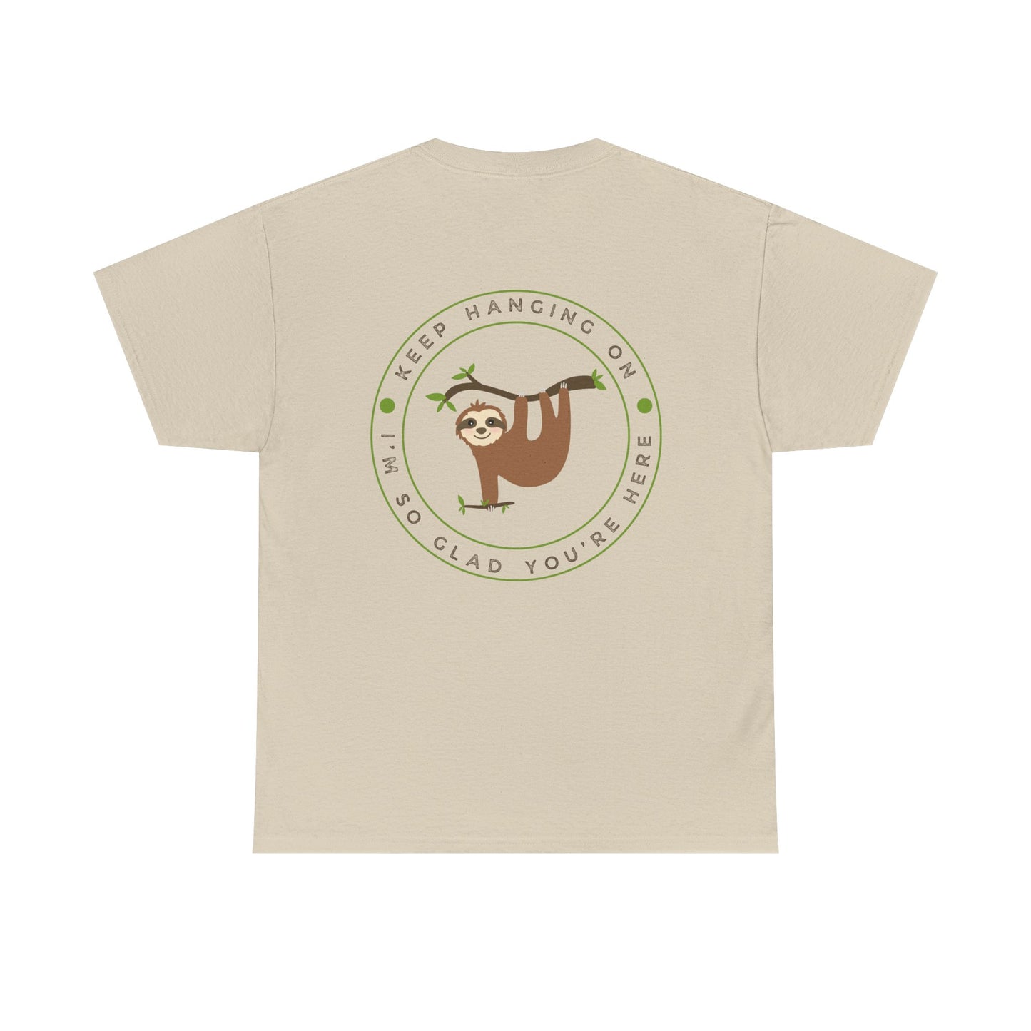 Keep Hangin' On - Sloth // Unisex Heavy Cotton Tee - Motivational