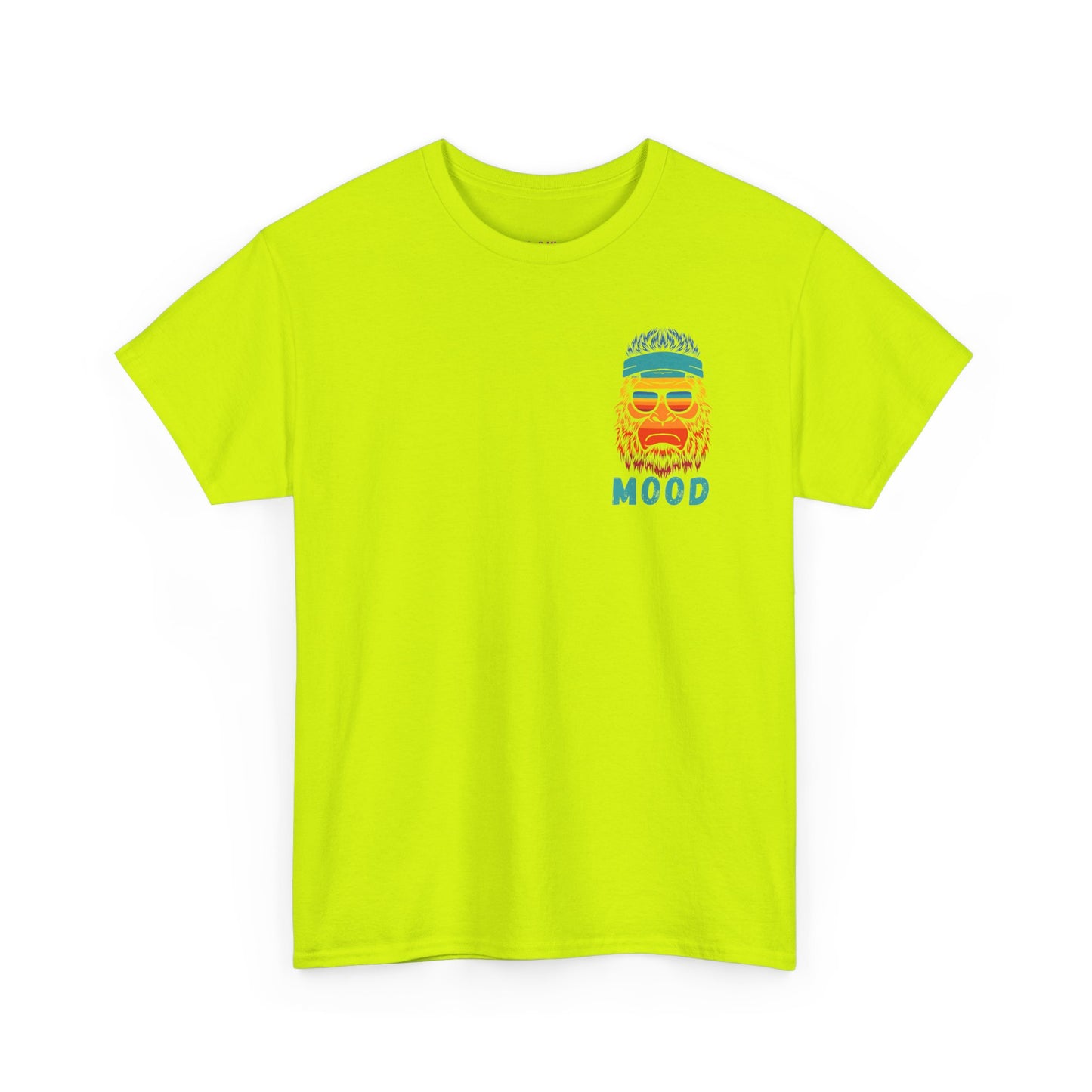 Bigfoot Mood - Pocket Placement // Retro Mood Unisex Heavy Cotton Tee - Colorful Graphic T-Shirt