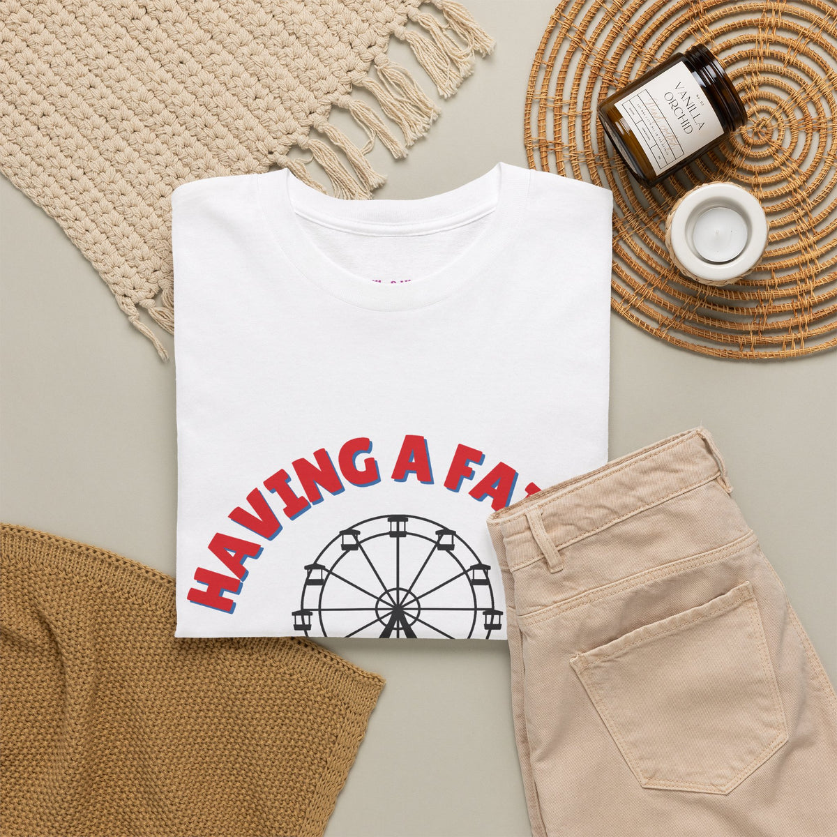 Having A Fairly Good Time // Ferris Wheel Good Time Punny Unisex Heavy Cotton Tee