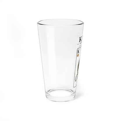 Tennis - King of the Court - Vintage Playing Card - - 16oz Mixing Glass – Cocktail Shaker Glass or Beer Pint
