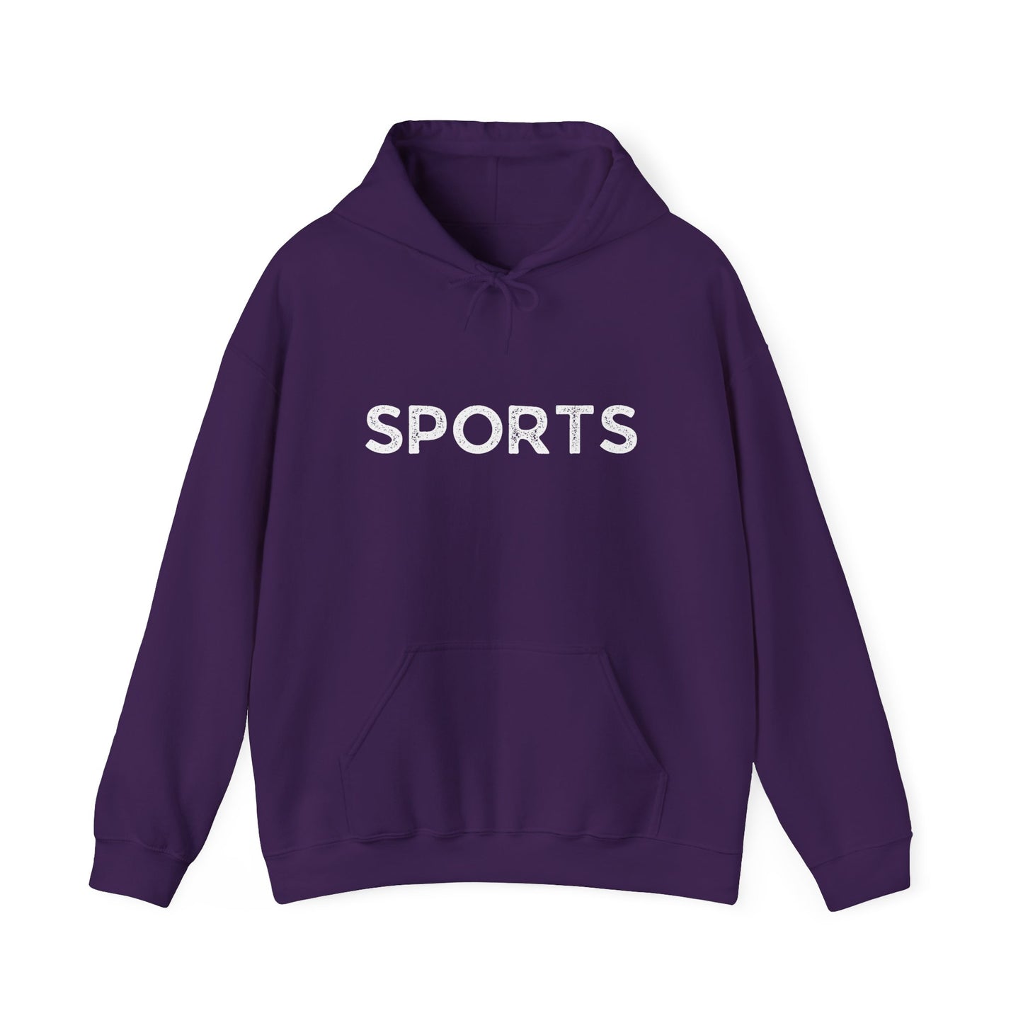 Sports // Unisex Heavy Blend™ Hooded Sweatshirt - White Text