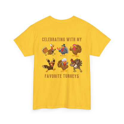 Thanksgiving with My Favorite Turkeys // Unisex Jersey Short Sleeve Tee