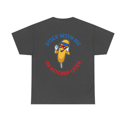 Funny Corndog Season // Unisex Heavy Cotton Tee | Perfect for Food Lovers and Festivals