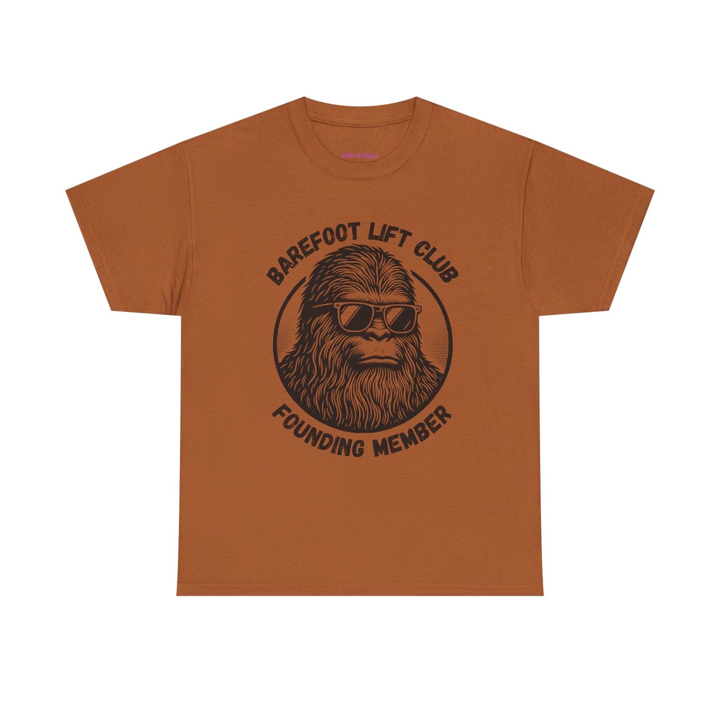 Bigfoot Founding Member of the Barefoot Lift Club // Unisex Heavy Cotton Tee - Founding Member Sasquatch Design