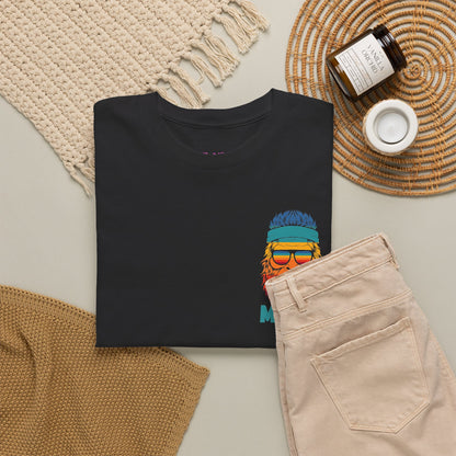Bigfoot Mood - Pocket Placement // Retro Mood Unisex Heavy Cotton Tee - Colorful Graphic T-Shirt