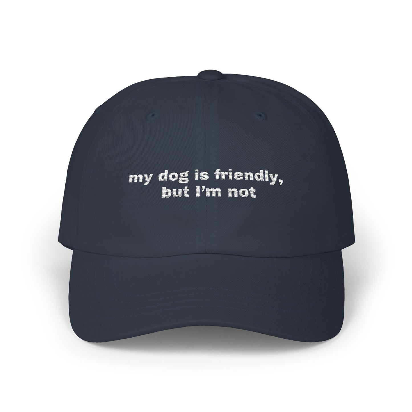My dog is friendly, but I'm not // Classic Dad Cap