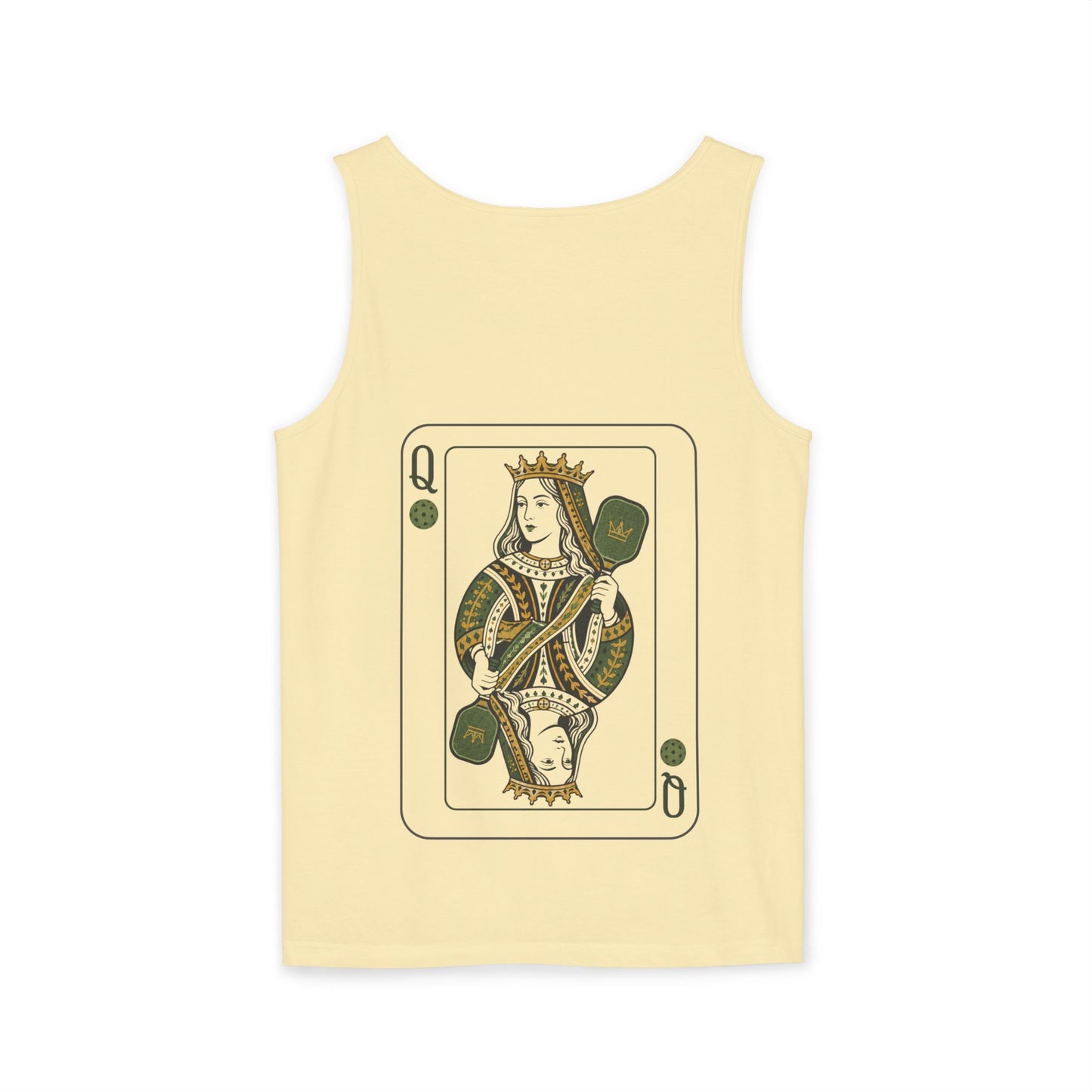 Pickleball - Queen of the Court - Vintage Playing Card - Tank Top — Graphic Tank