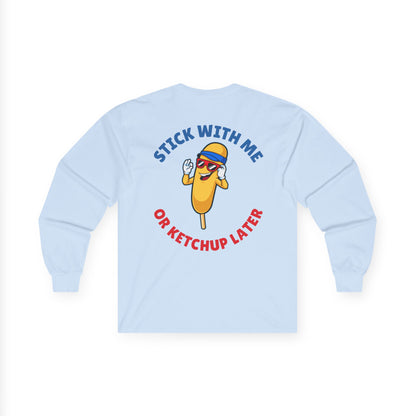 Corndog Season // Long Sleeve Tee - Fun Unisex Apparel for Food Lovers