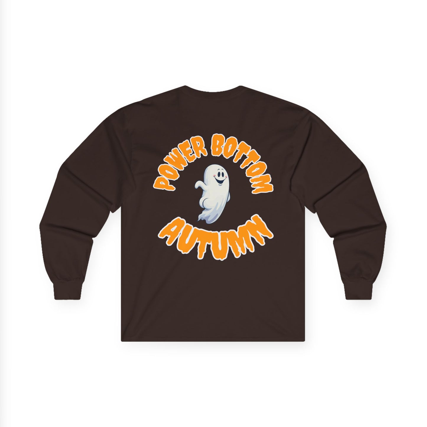 Power Bottom Autumn - White Ghost // Unisex Ghostly Vibes Long Sleeve Tee