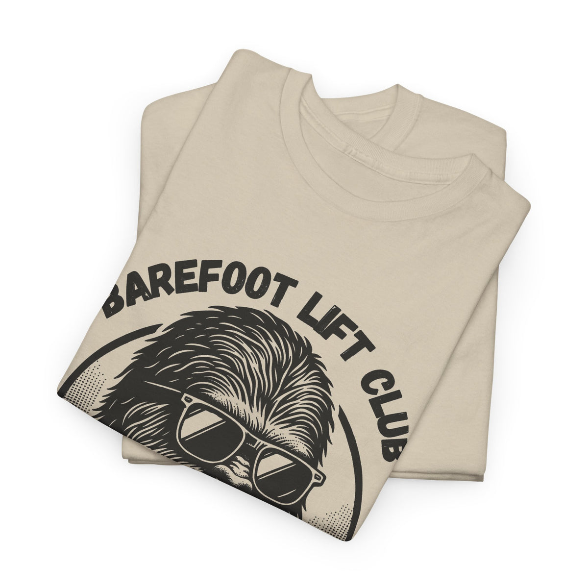 Bigfoot Founding Member of the Barefoot Lift Club // Unisex Heavy Cotton Tee - Founding Member Sasquatch Design