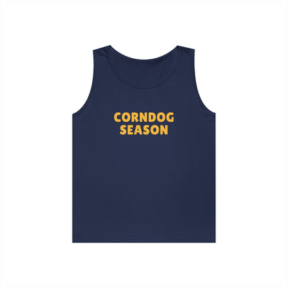 Corndog Season Unisex Heavy Cotton Tank Top - Fun Summer Apparel