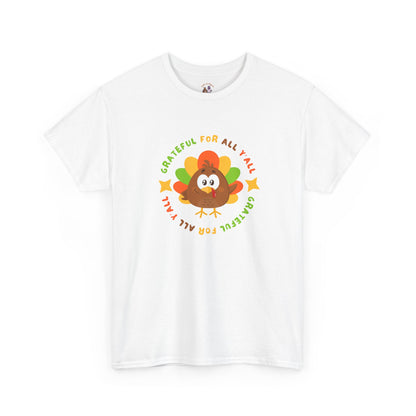 Grateful for All Y'all with Turkey // Unisex Jersey Short Sleeve Tee