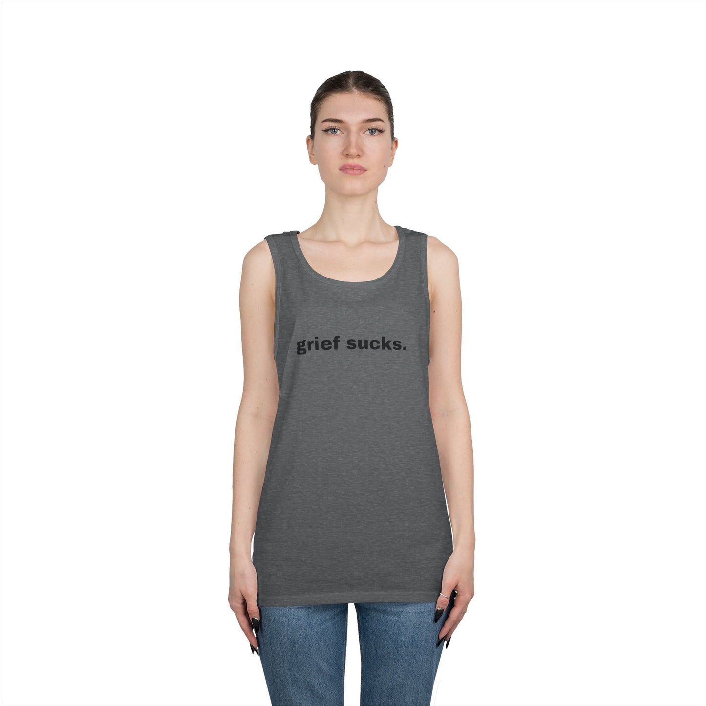 Grief Sucks // Unisex Heavy Cotton Tank Top