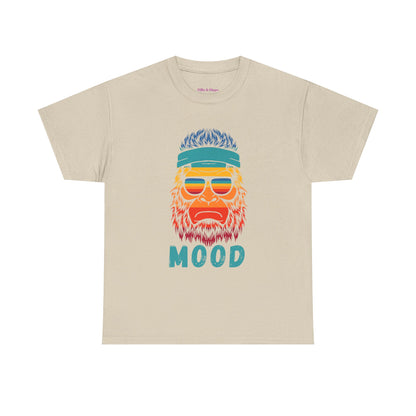 Bigfoot Mood // Retro Mood Unisex Heavy Cotton Tee - Colorful Graphic T-Shirt