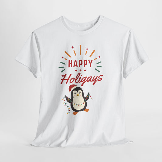 Happy Holigay Penguin Unisex Heavy Cotton Tee