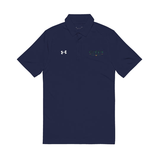 Queen of the Court-  Green Embroidered Men's Polo Shirt - Under Armour Performance Polo