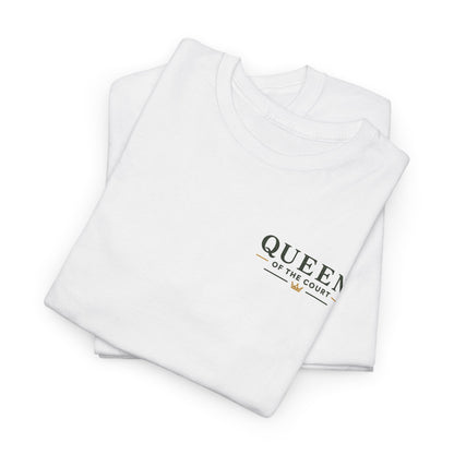 Pickleball - Queen of the Court - Sleeve Design - Vintage Playing Card Graphic T-Shirt
