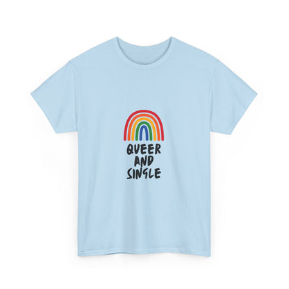 Queer and Single Rainbow // Short Sleeve Tee