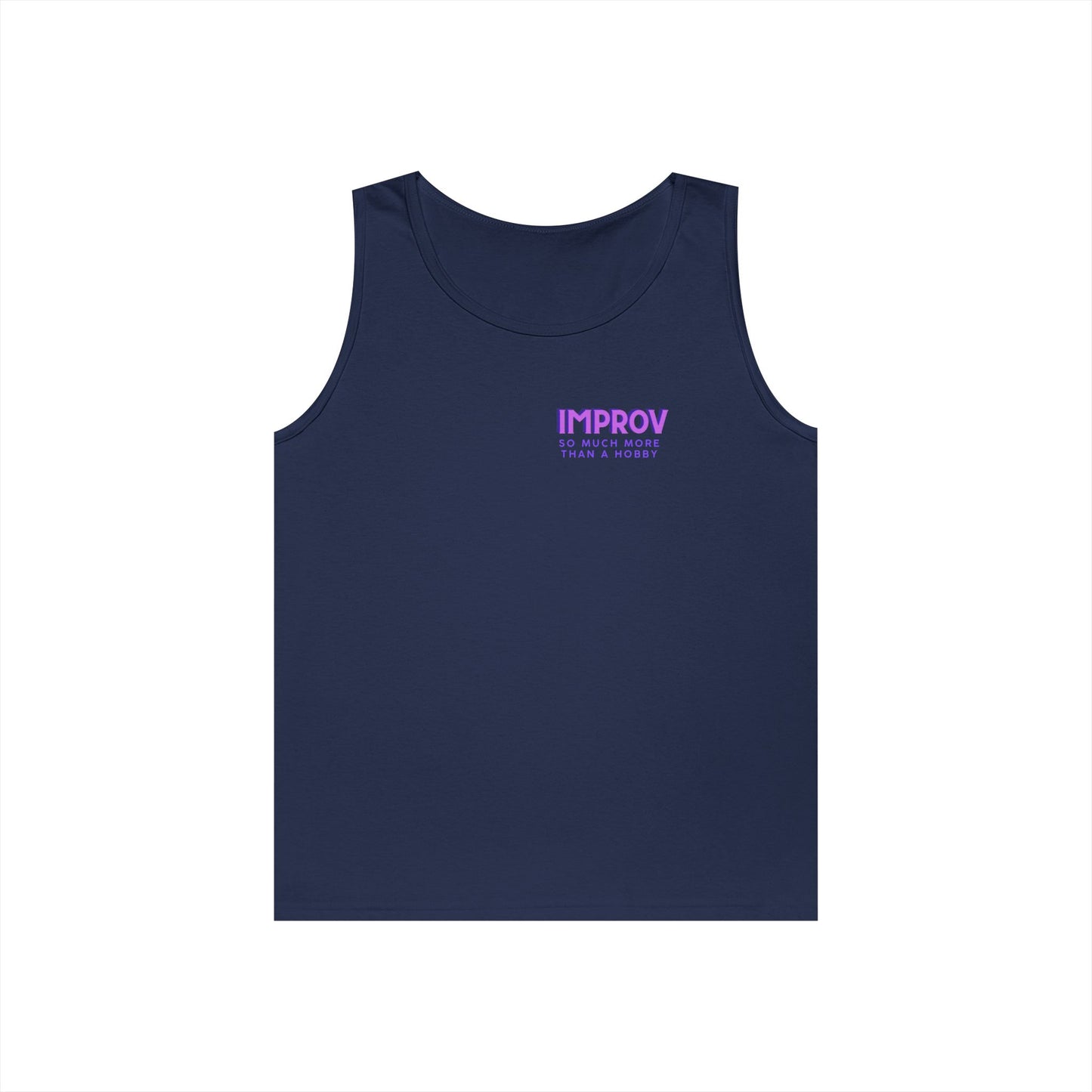 Improv, "Yes, And" Double-sided // Vibes Unisex Heavy Cotton Tank Top