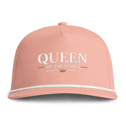Queen of the Court Rope Cap – Cream Embroidery