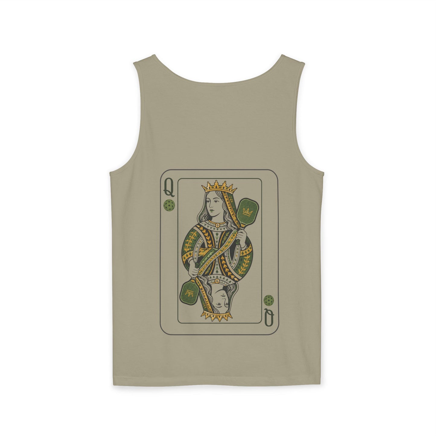 Pickleball - Queen of the Court - Vintage Playing Card - Tank Top — Graphic Tank