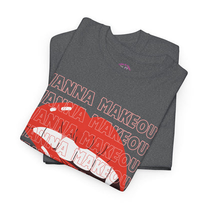 Unisex Heavy Cotton Tee - 'Wanna Makeout' Graphic Tee, Trendy Casual Wear, Perfect for Parties, Fun Couple's Tee