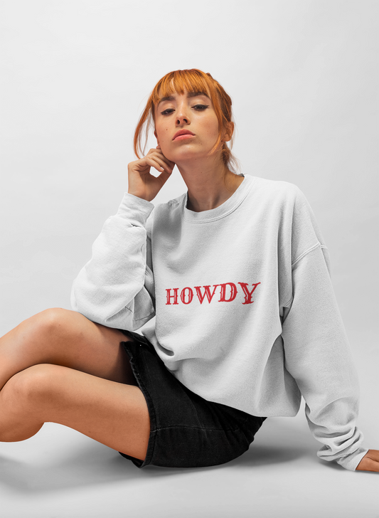 Howdy // Unisex Midweight Softstyle Fleece Crewneck Sweatshirt