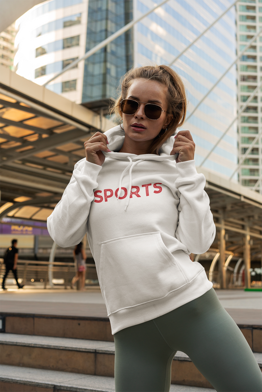Sports // Unisex Heavy Blend™ Hooded Sweatshirt - Red Text