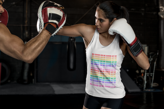 Be Good Or Be Good At It // Unisex Heavy Cotton Tank Top