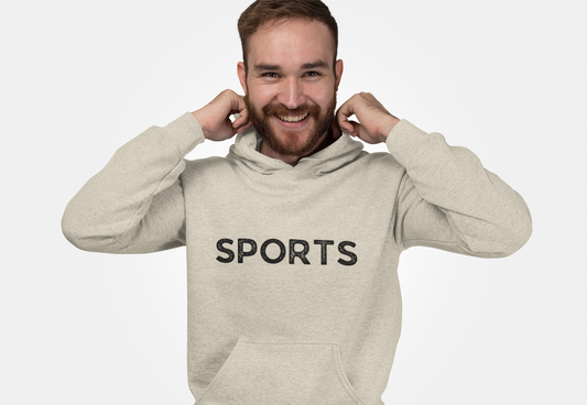 Sports // Unisex Heavy Blend™ Hooded Sweatshirt - Black Text