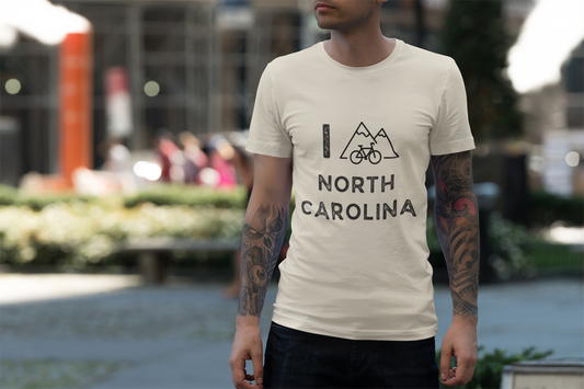 I (Mountain) Bike North Carolina // Unisex Softstyle T-Shirt