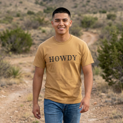 Howdy & Adios  // Unisex Heavy Cotton Tee - Casual Statement Shirt