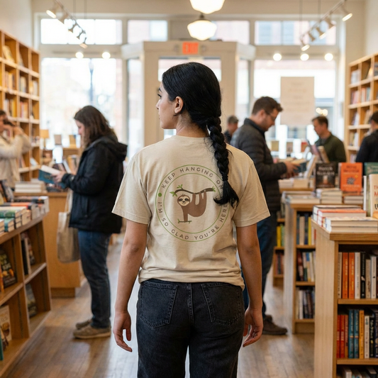 Keep Hangin' On - Sloth // Unisex Heavy Cotton Tee - Motivational