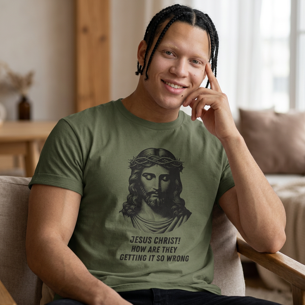 Humorous Jesus Graphic Tee - "Jesus Christ! How Are They Getting It So Wrong?"