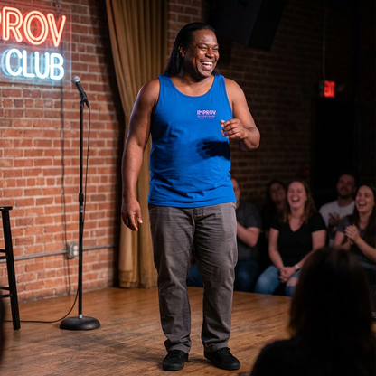 Improv, "Yes, And" Double-sided // Vibes Unisex Heavy Cotton Tank Top