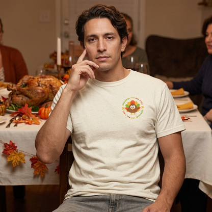 Grateful for All Y'all with Turkey // Pocket Placement // Unisex Jersey Short Sleeve Tee