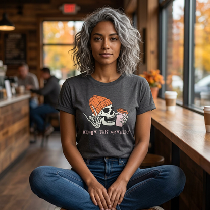 Skull Graphic Tee, Unisex Heavy Cotton, Casual Streetwear, Grunge Aesthetic, Halloween Costume, Gift for Him/Her